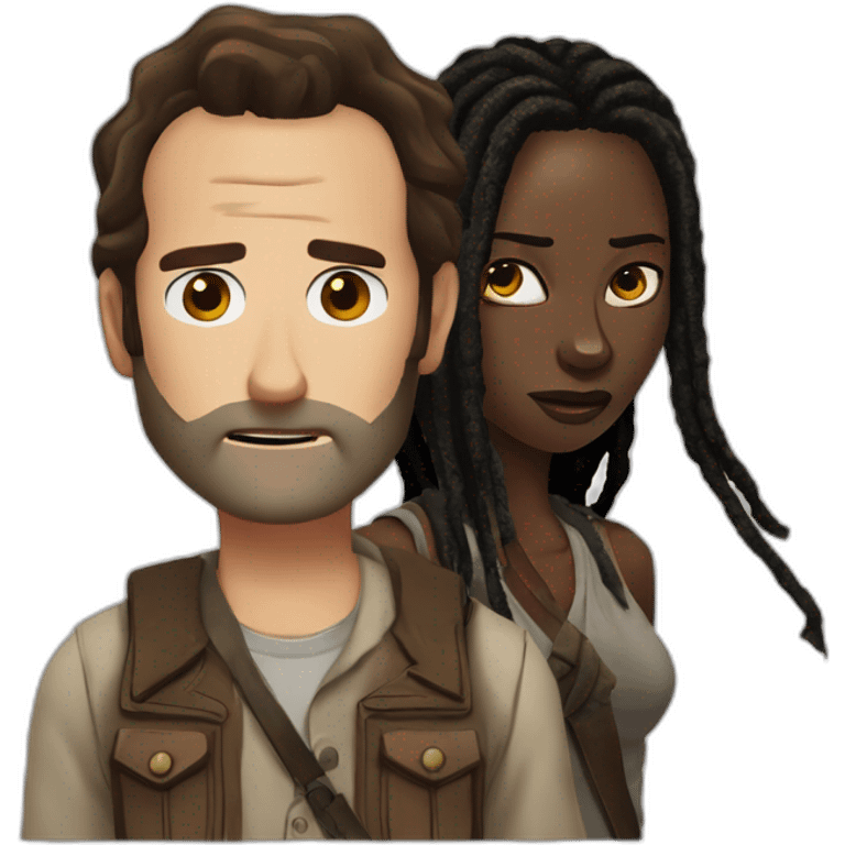 Rick grimes avec michonne grimes emoji