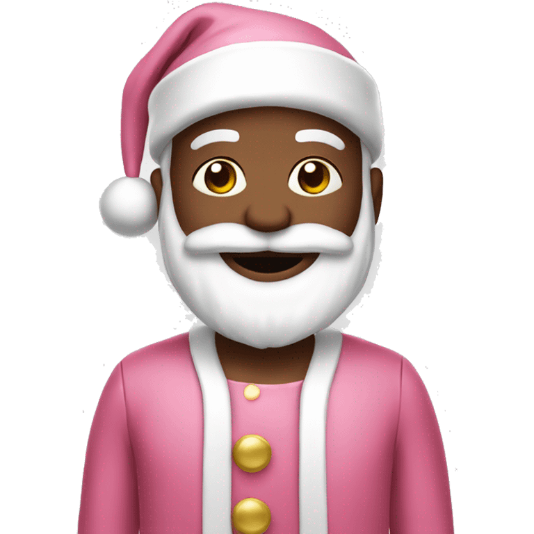 santa with cream pink costume emoji