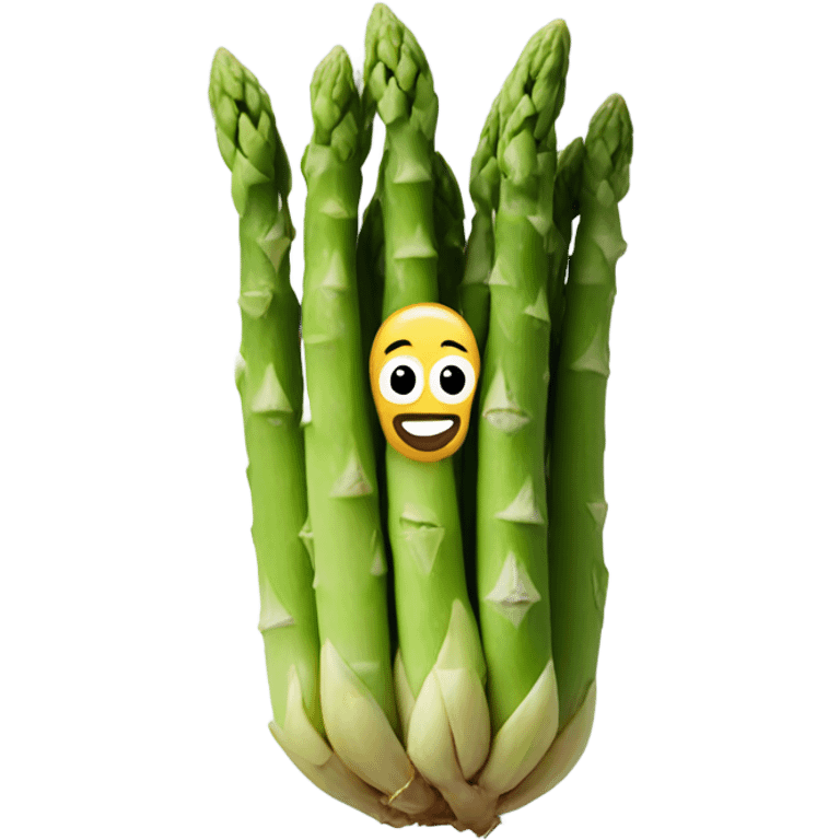 Asparagus with a face and wings  emoji