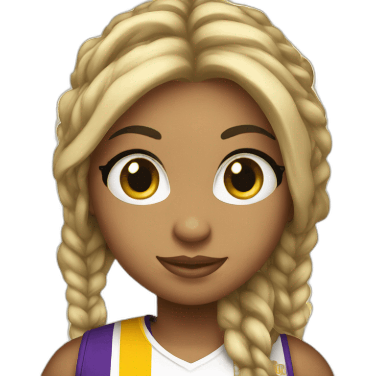 lakers girl white emoji