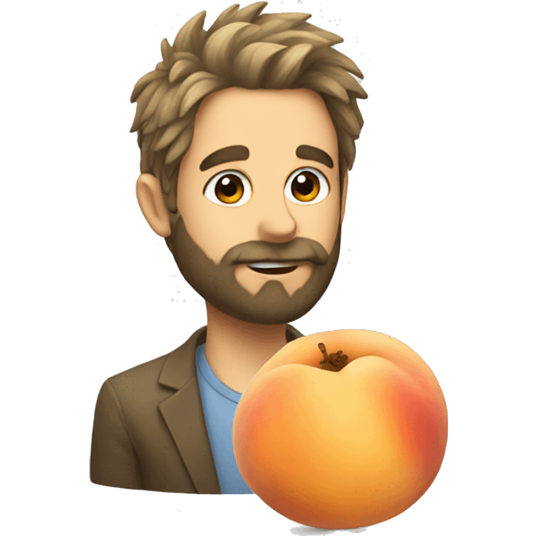 Hairy peach  emoji