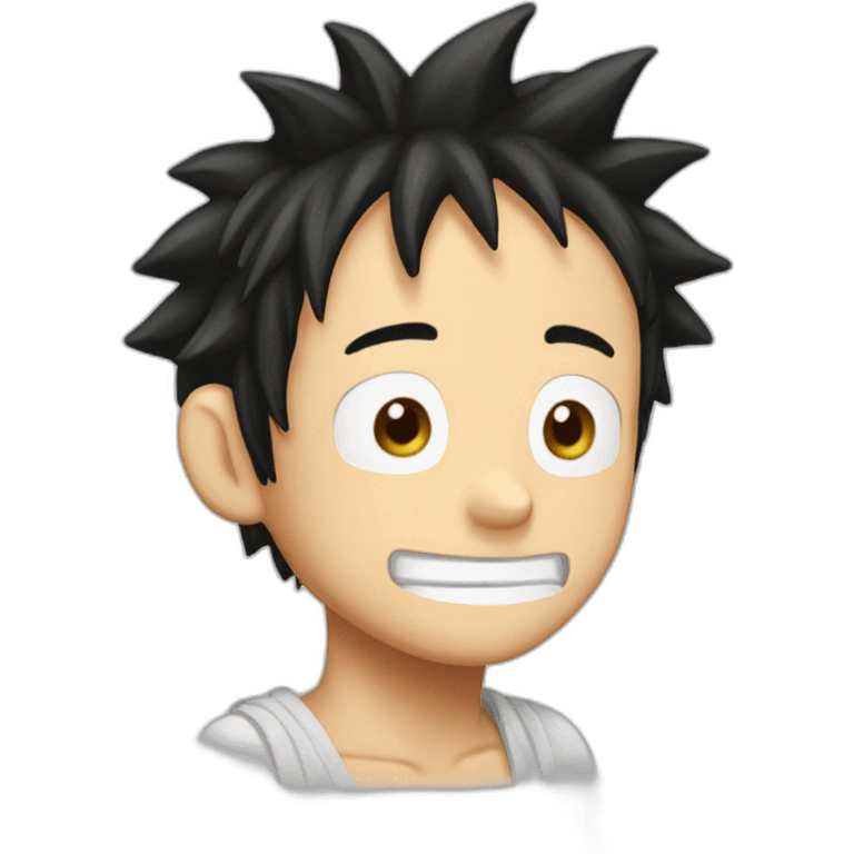 Luffy cheveux blanc emoji