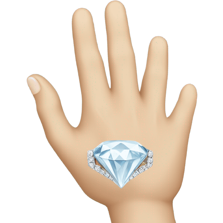 Hand with diamond ring emoji