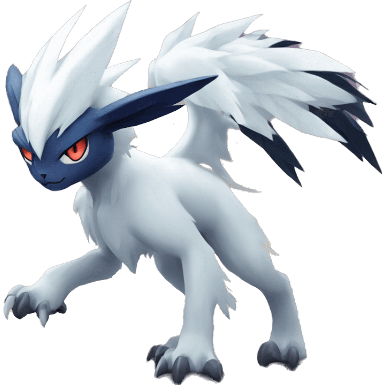 Edgy Cool Absol-Silvally-Pokémon Full Body emoji