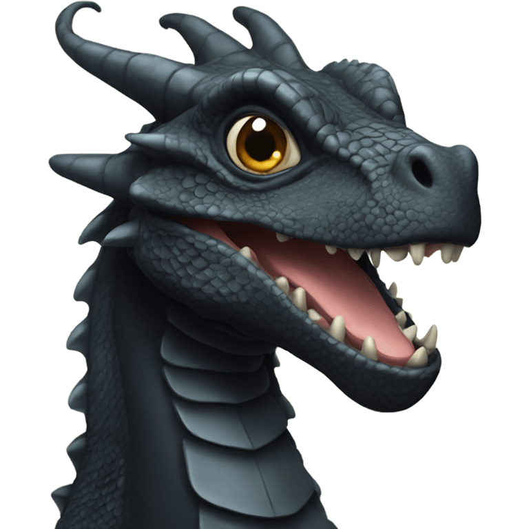 Black scaly dragon  emoji