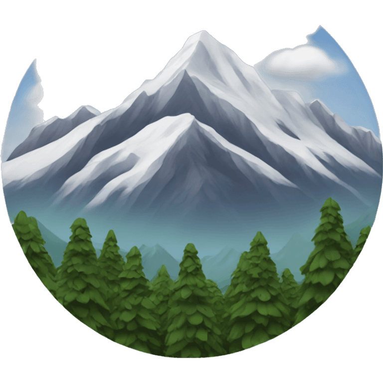 Mountains with a little snow on tops emoji