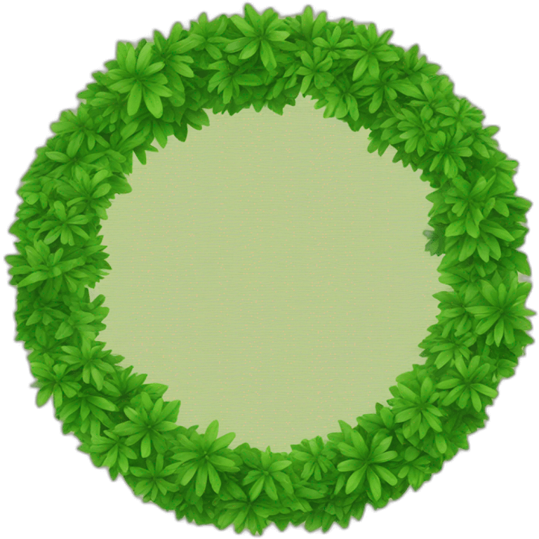 greenery in a circular shape emoji