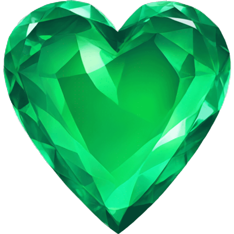 Emerald green heart emoji