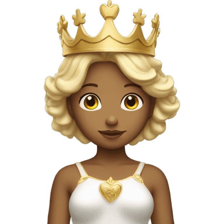 Angel touching the crown falling down from her head emoji