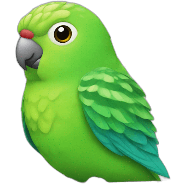 chubby green and striped parakeet emoji