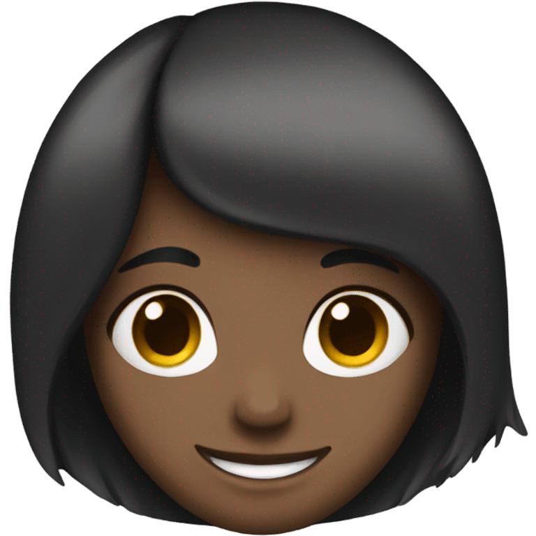 smiling girl with black hair emoji  emoji