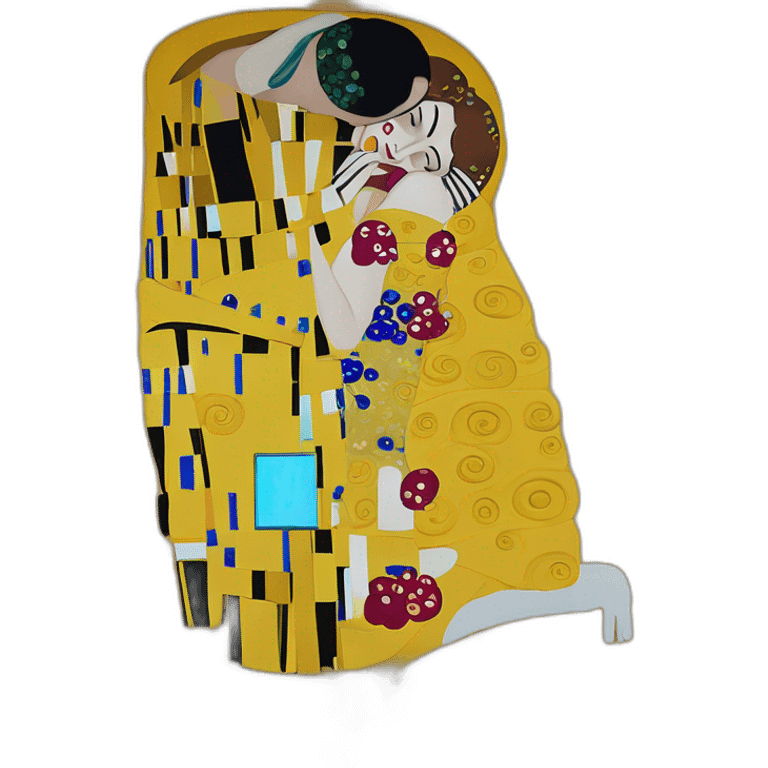 Painting Kiss by Gustav Klimt emoji