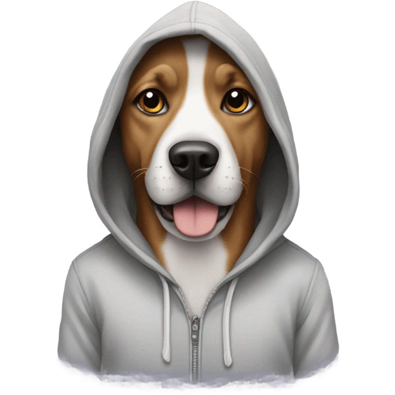 Dog wearing hoodie  emoji