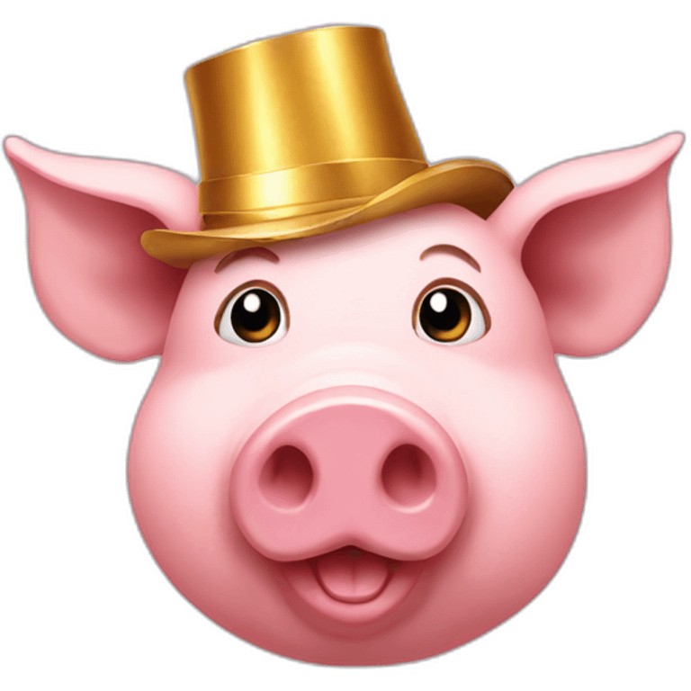 Pig with gold emoji