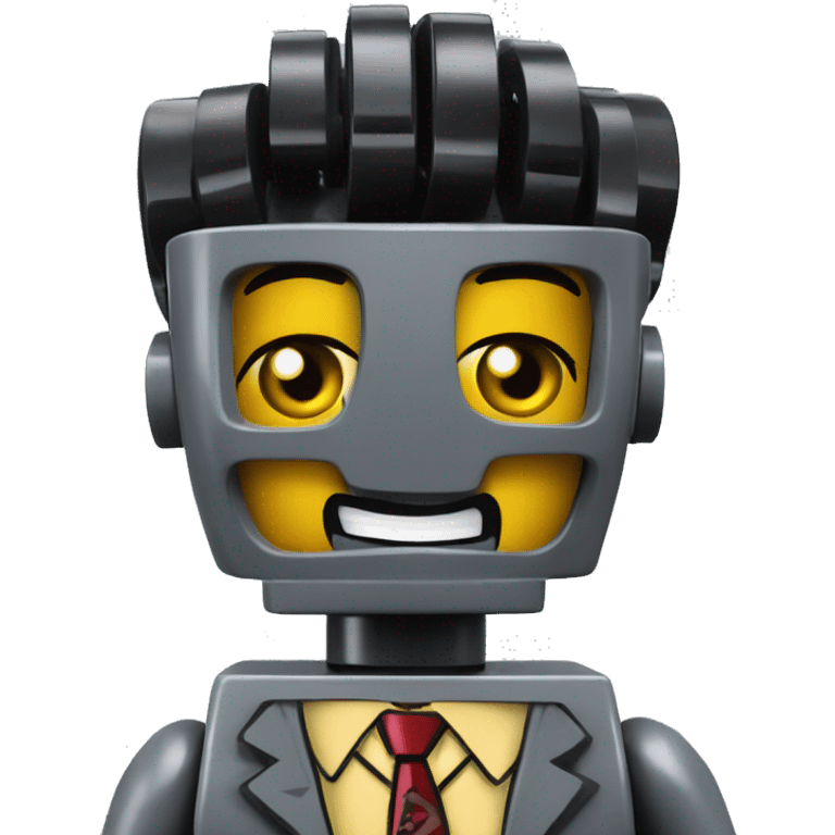 Micromanaging robot from the Lego movie emoji