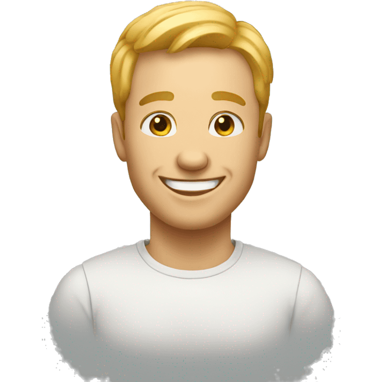 happy white man emoji