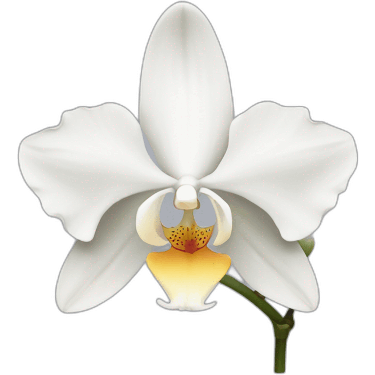 White orchid flower emoji