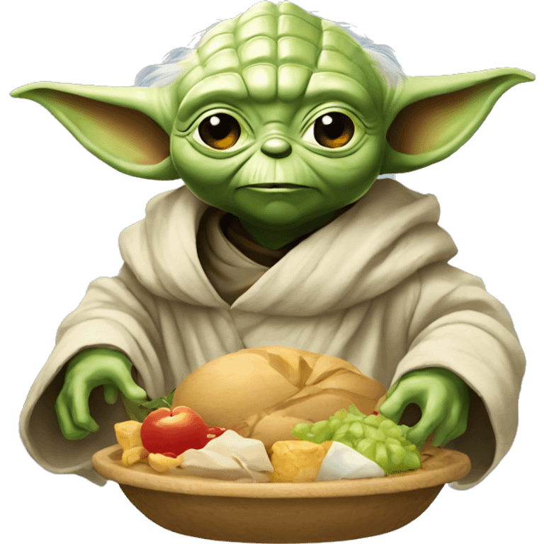 Yoda and food emoji