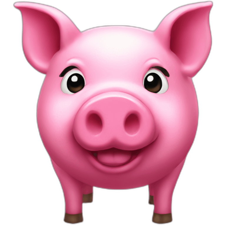 Pink pig bitcoin emoji