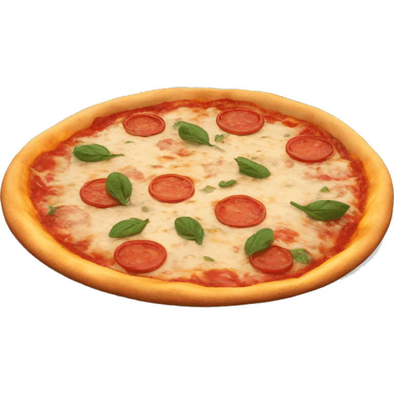 3D pizza 4k one side  emoji