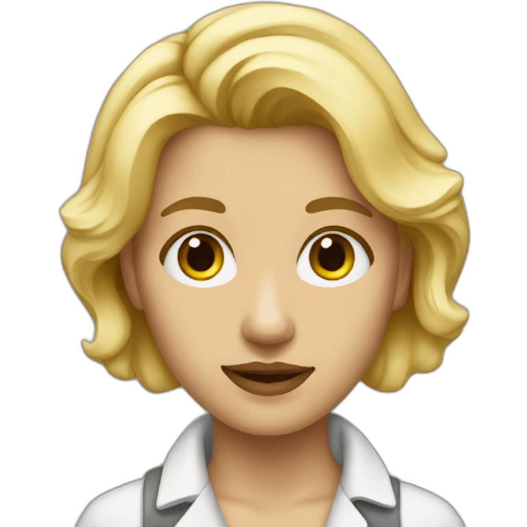 Blonde artist painter emoji