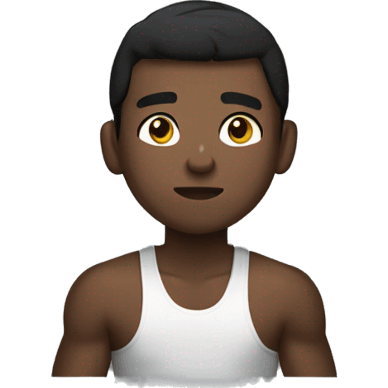 
20 year old dark-skinned young man boxing

 emoji