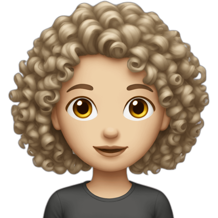 curly hair white girl emoji