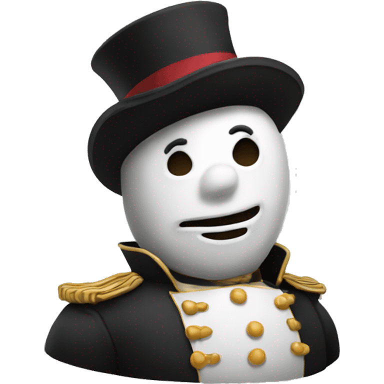 bonhomme sombre vêtu de noir emoji