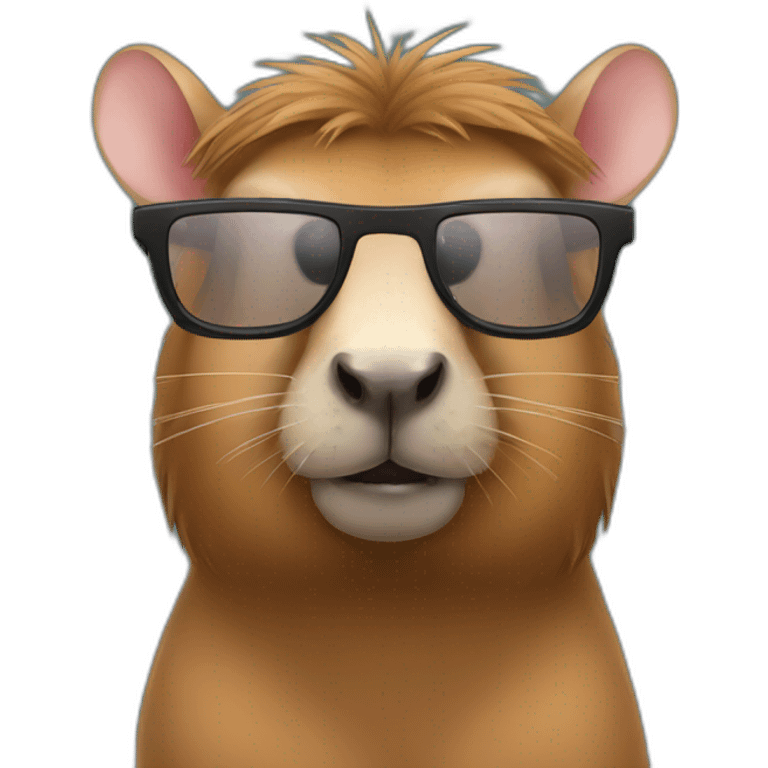 Capibara con lentes emoji