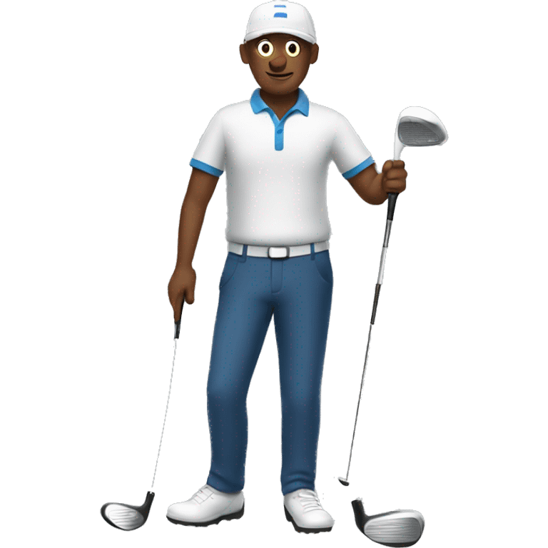 Man with golf clubs emoji