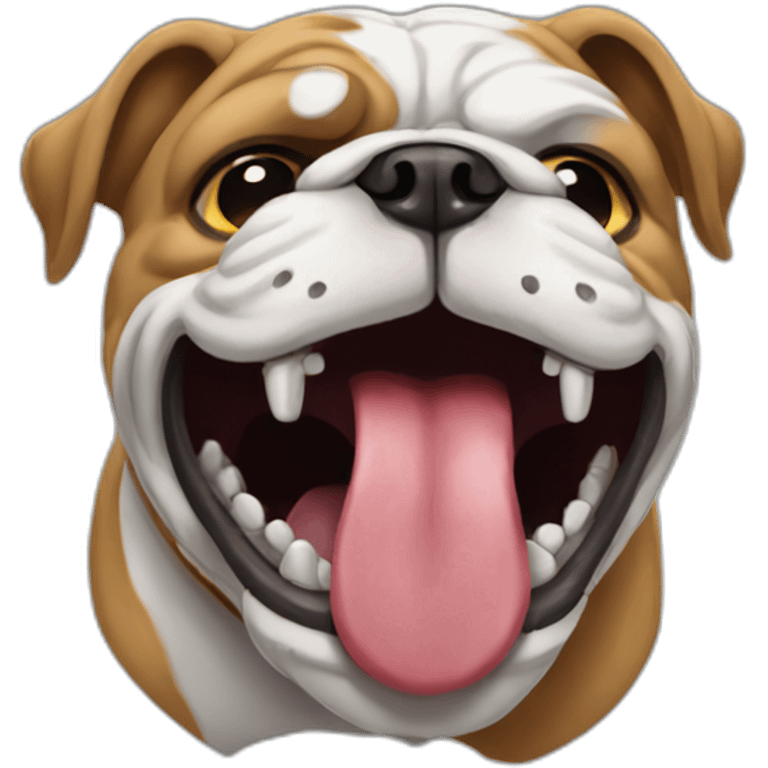 bulldog biting emoji