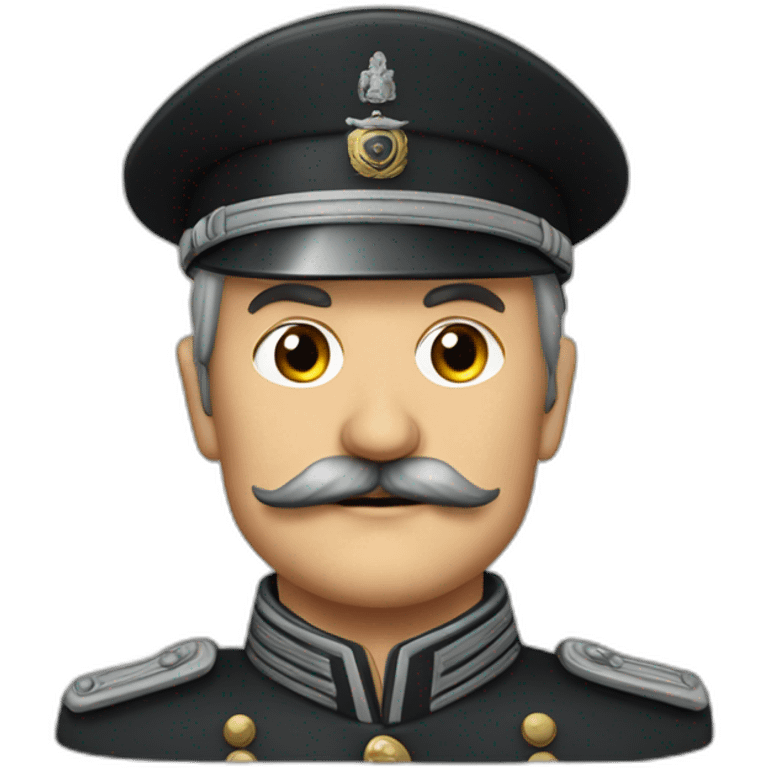 German général with square mustache emoji