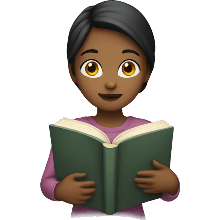 Girl with a book emoji