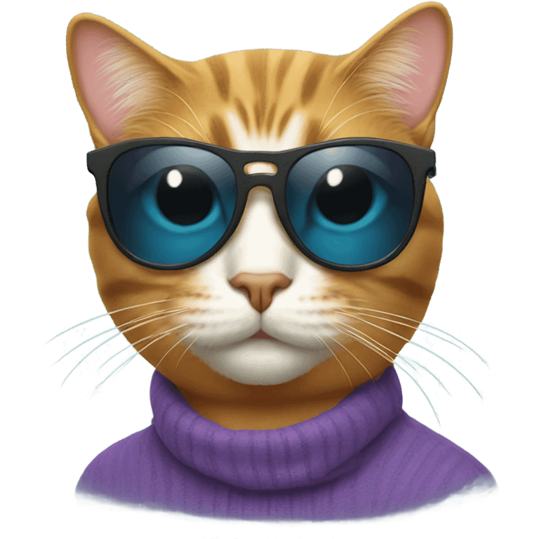 Cat with sunglasses emoji