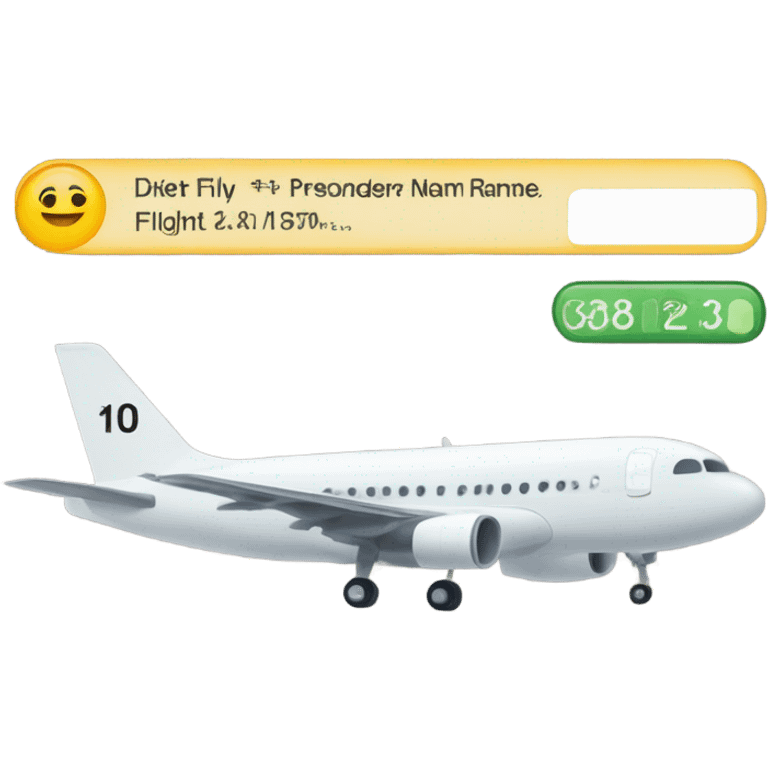 Fly ticket emoji