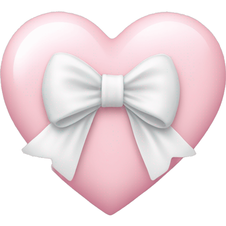 light pink heart with a white bow  emoji