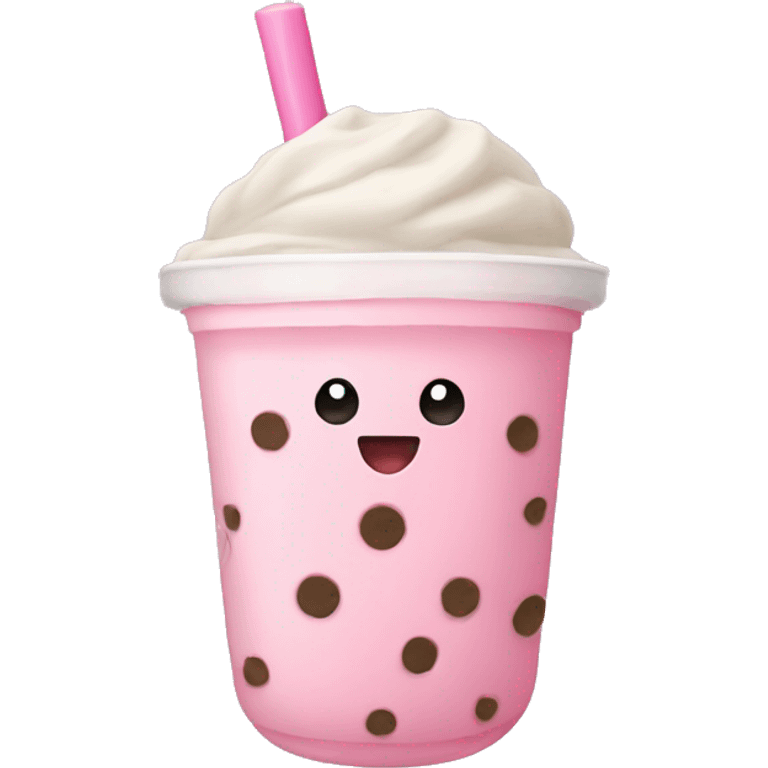 pastel pink boba emoji