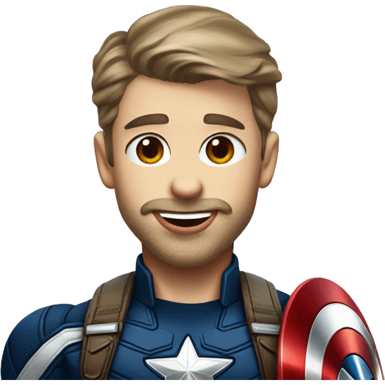 captain america with tongue out emoji