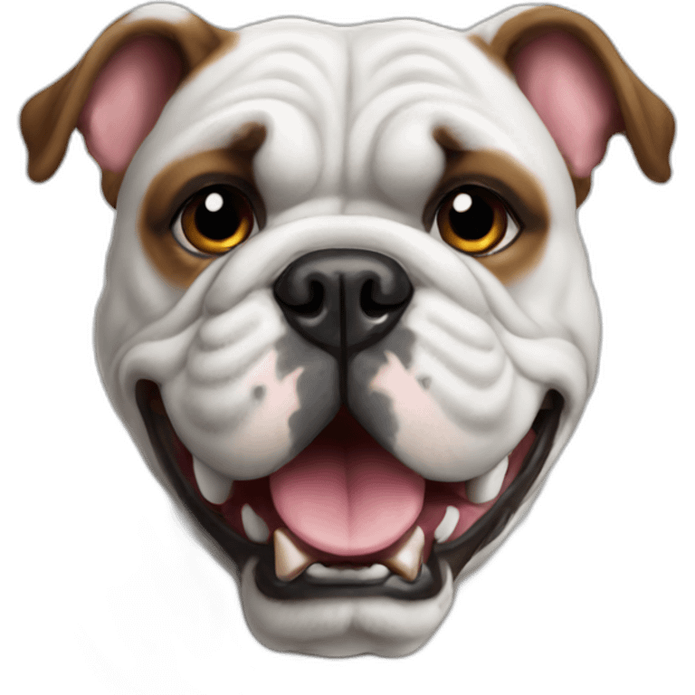 Bulldog white emoji