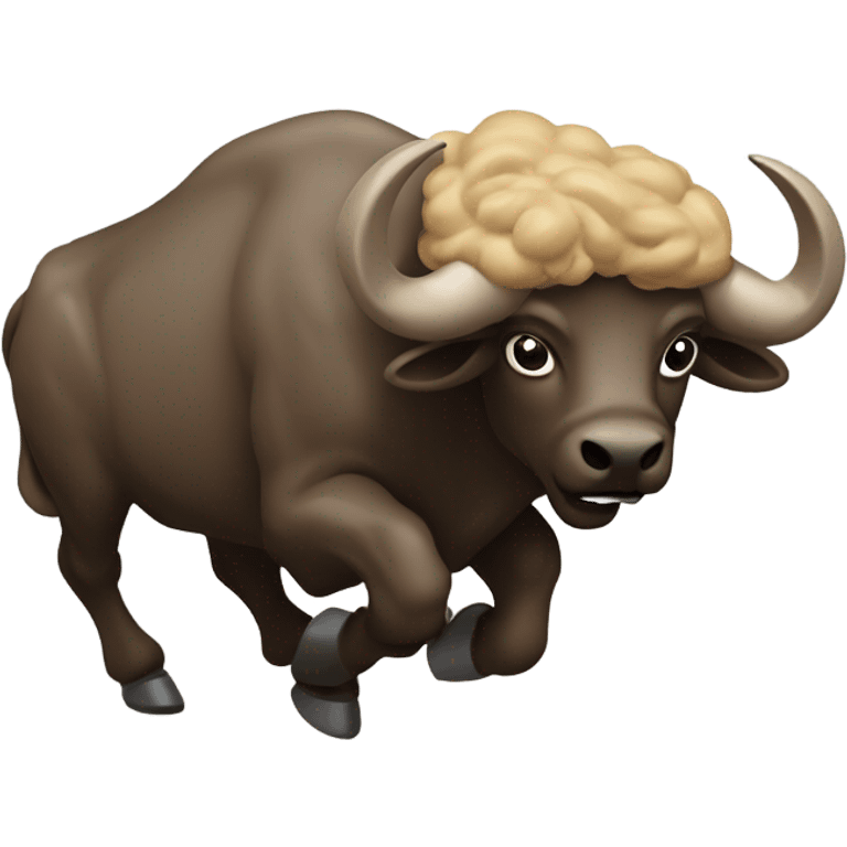 Buffalo kicking a ram emoji