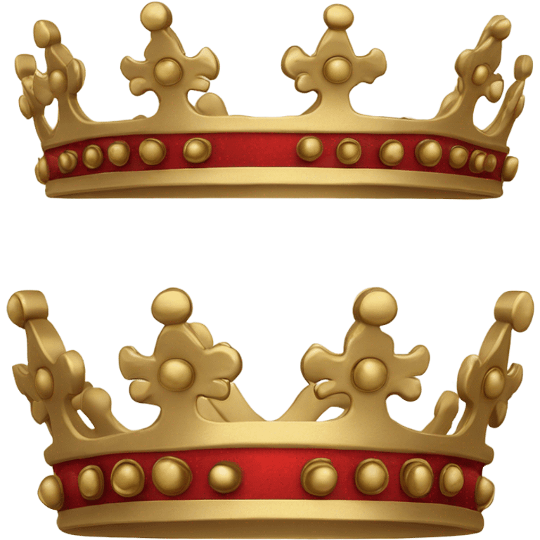 Tudor crown gold and red  emoji