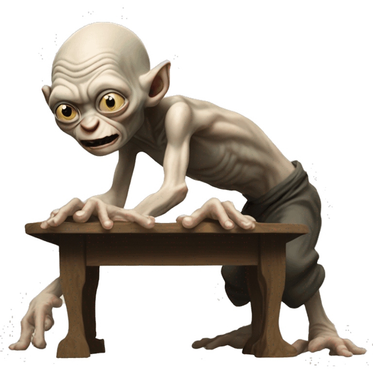 gollum flipping the table emoji