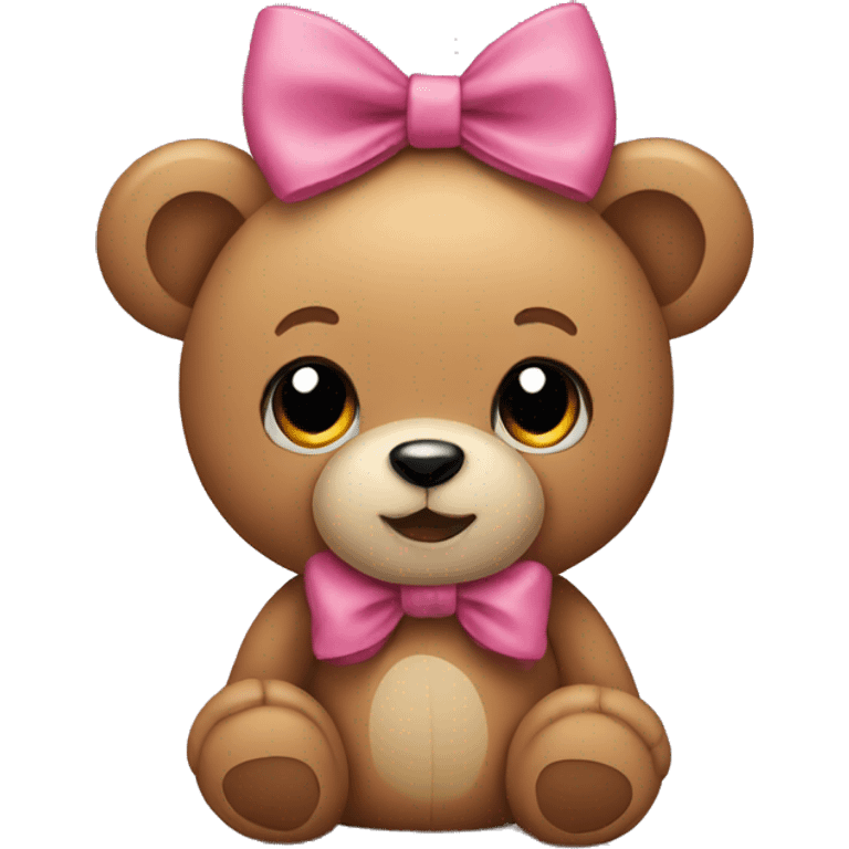 teddy bear with bow emoji