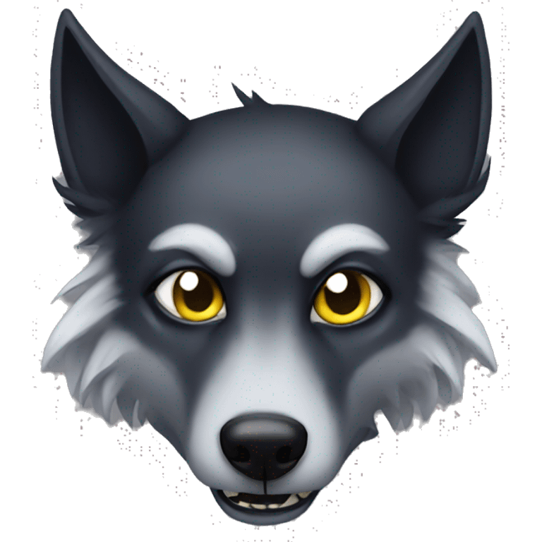 Goth wolf emoji