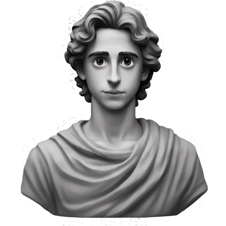 statue of Timothee chalamet made of stone/all grey emoji