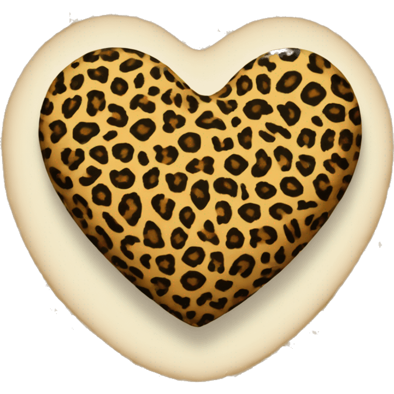 Leopard print heart emoji