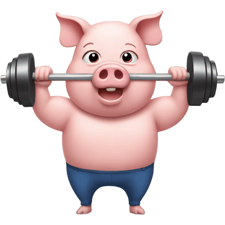 Pig lifting weights  emoji