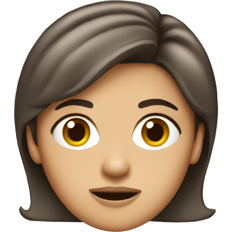 Brown hair mad female lawyer  emoji