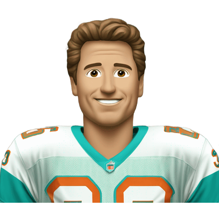 Dan Marino wearing a number 13 Miami dolphins jersey emoji