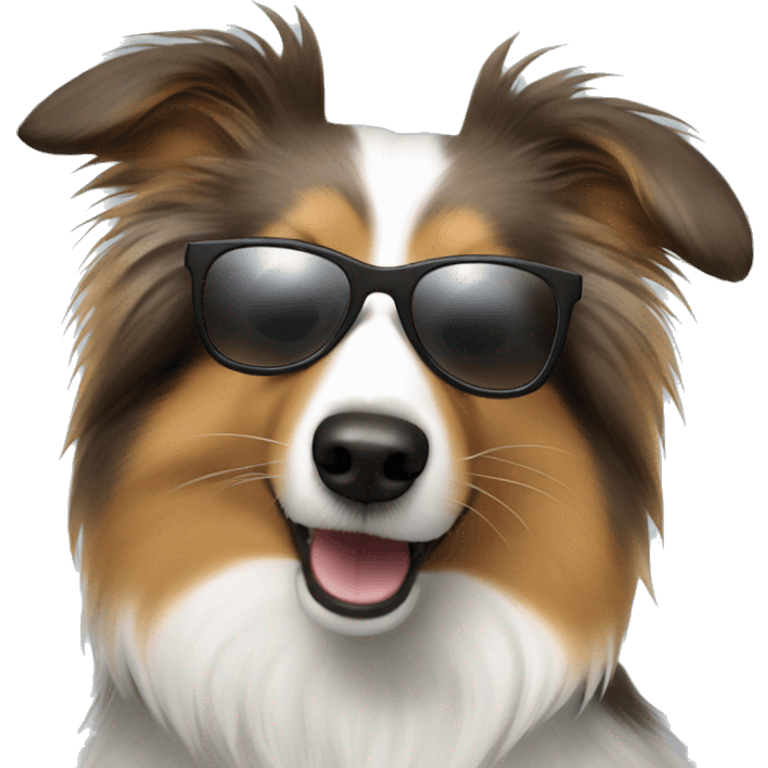 Sheltie wearing sunglasses  emoji